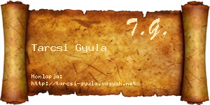Tarcsi Gyula névjegykártya