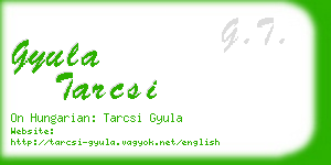 gyula tarcsi business card